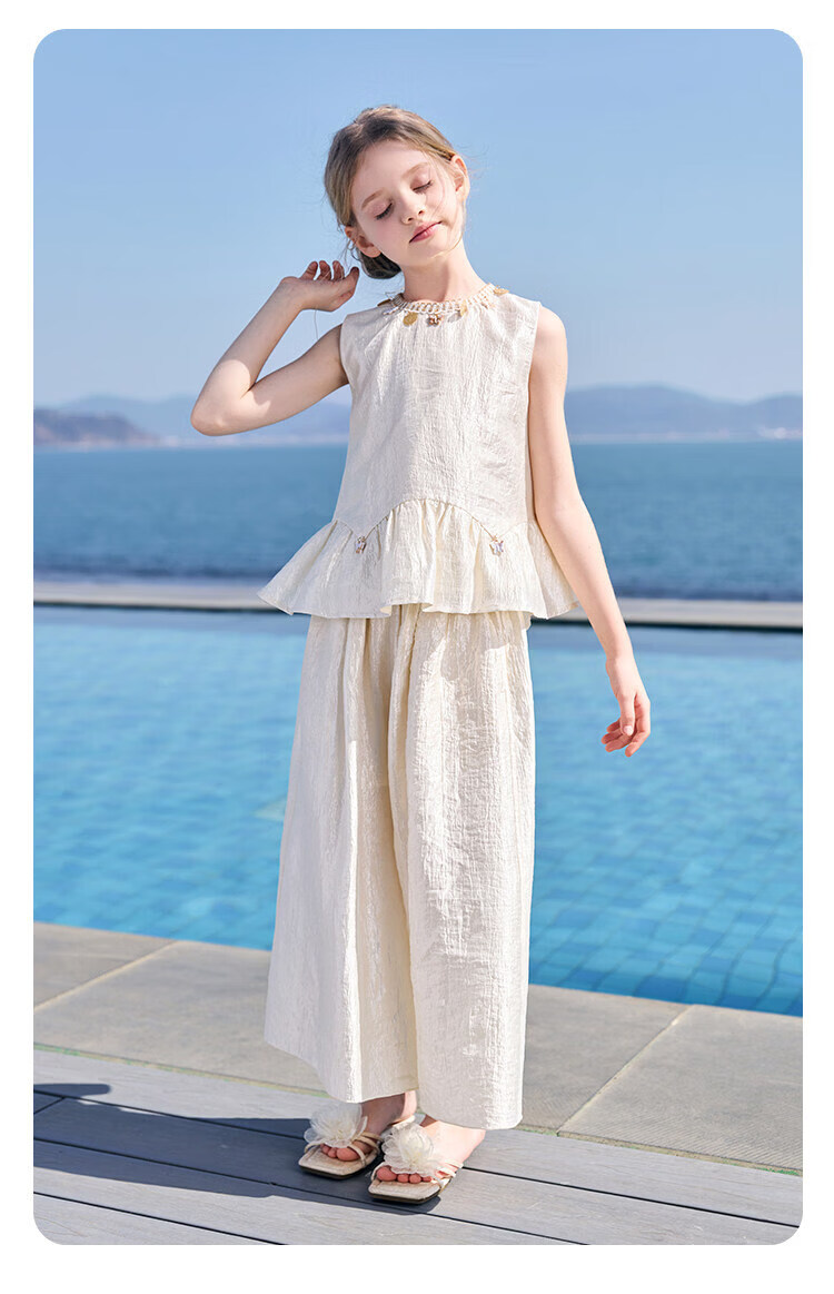 CHANZUIGOU Girls' Bohemian Vacation Set 2026 Summer New Elegant Sweet Style 14
